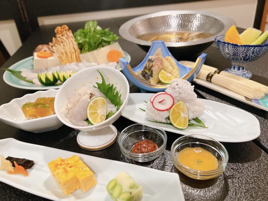 鱧のコース料理
